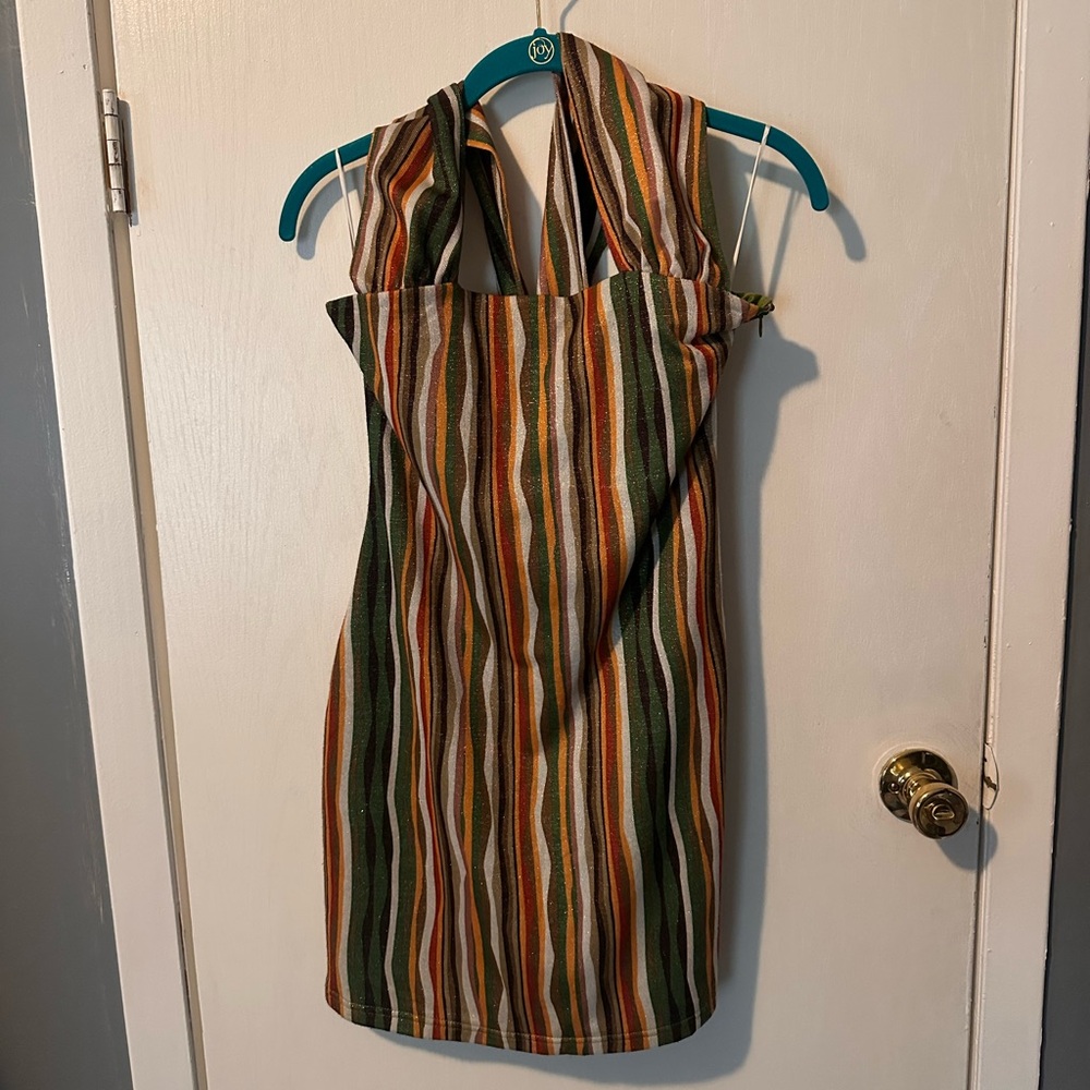 Striped Multicolor Mini Dress